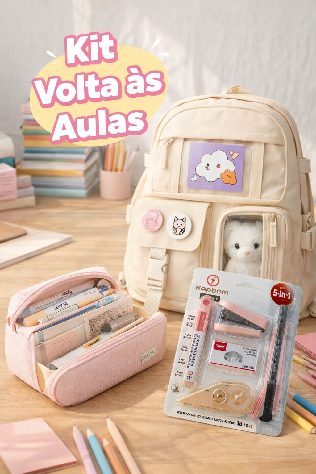 Kit volta ás aulas completo DORAMA + BRINDE SURPRESA!🎁