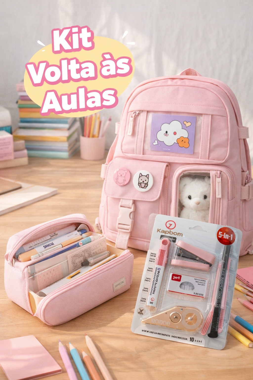 Kit volta ás aulas completo DORAMA + BRINDE SURPRESA!🎁